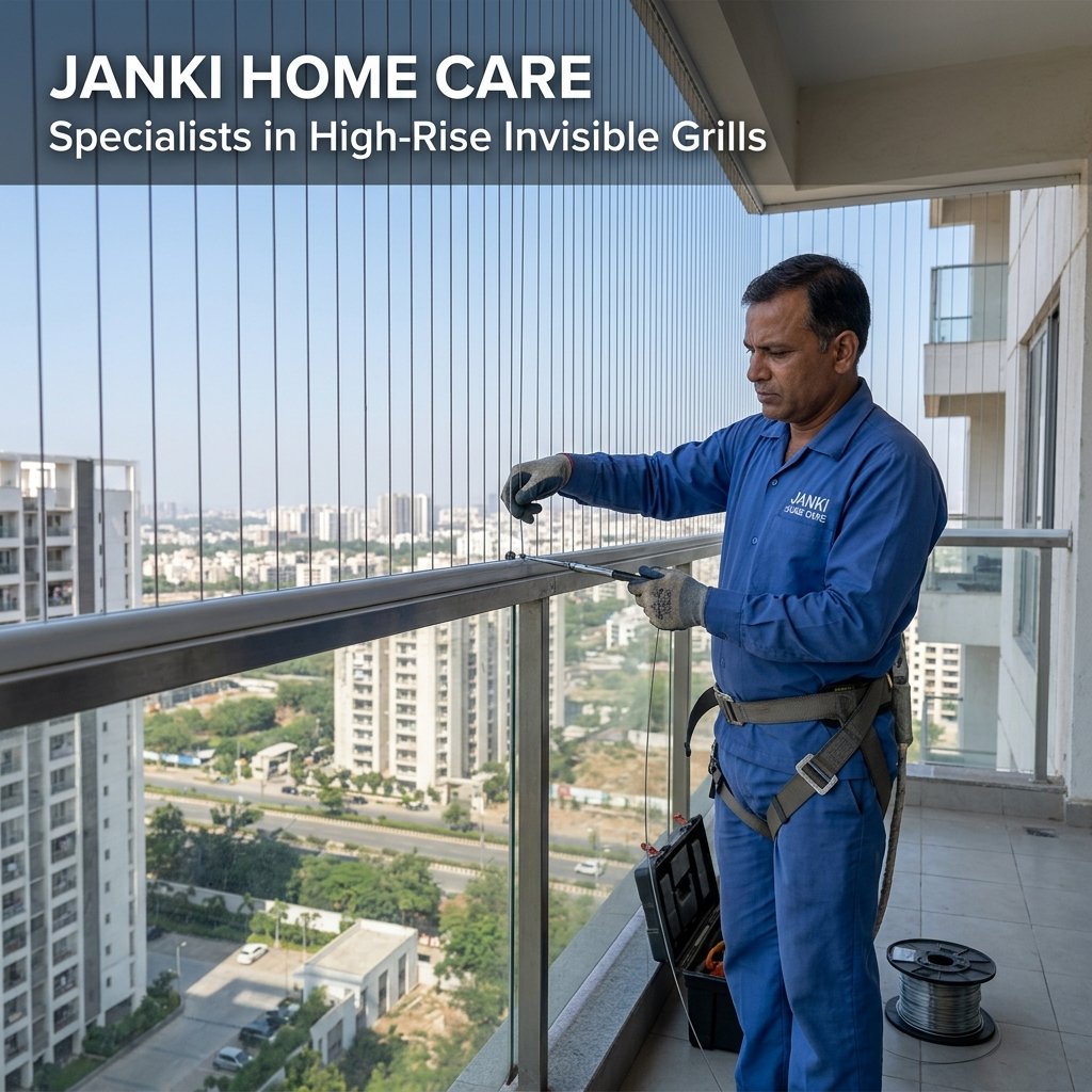 High-Rise Building Invisible Grill