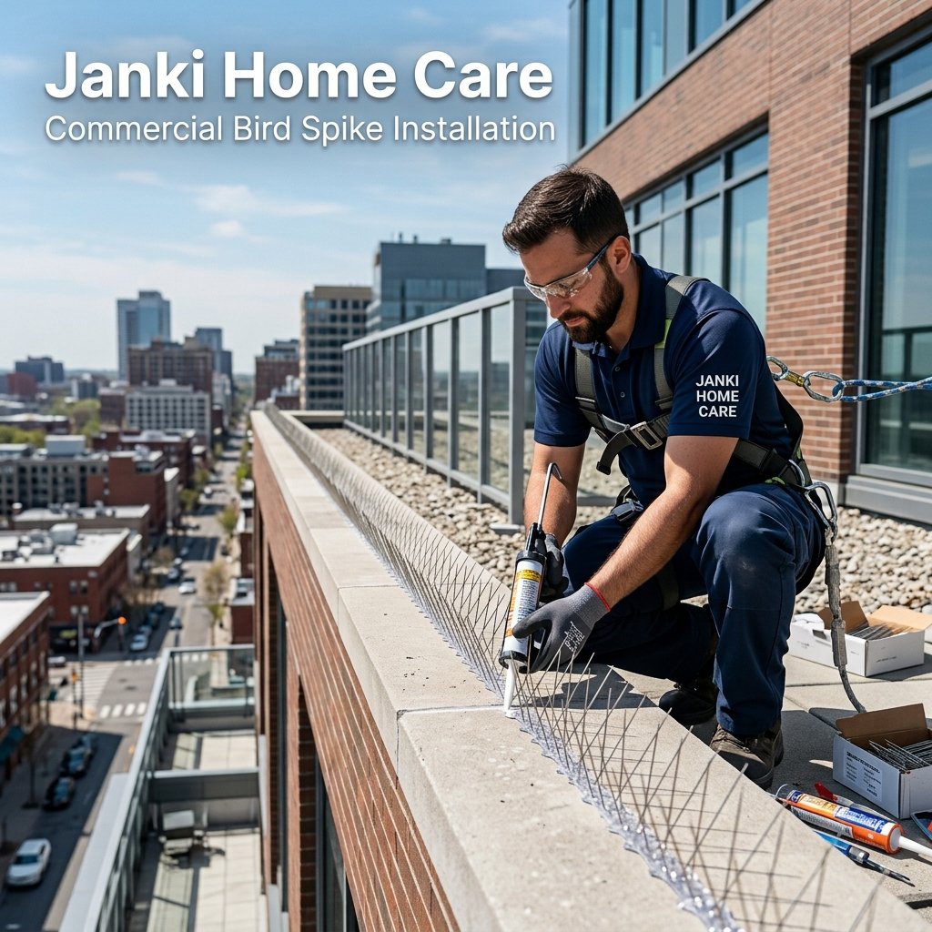 Commercial Bird Spike Installation