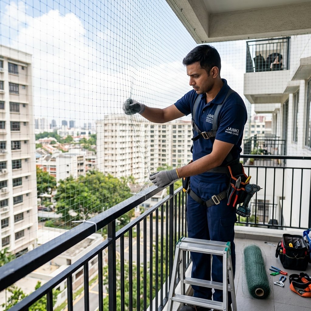 Residential Bird Net Installation